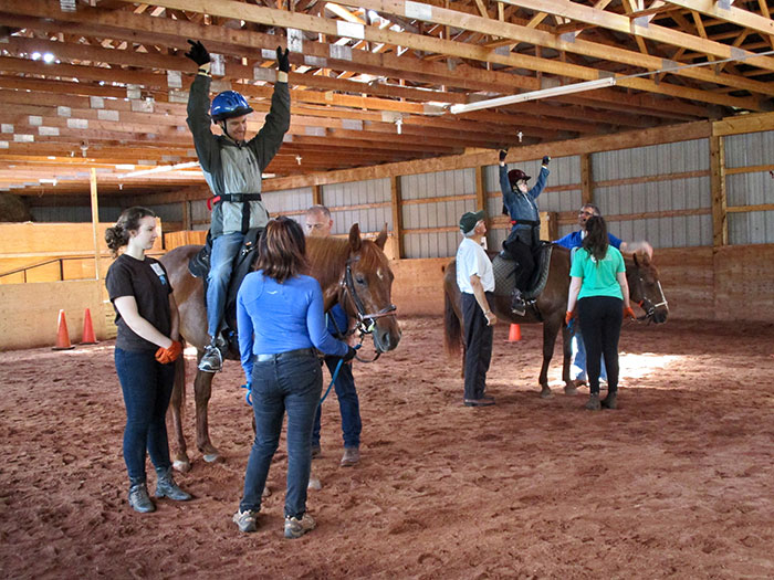Joyriders: Justin M. and Charley C. halter exercises